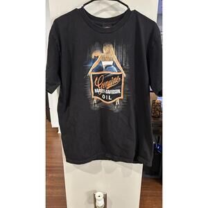 Harley-Davidson Genuine Oil Graphic Black T-Shirt Large